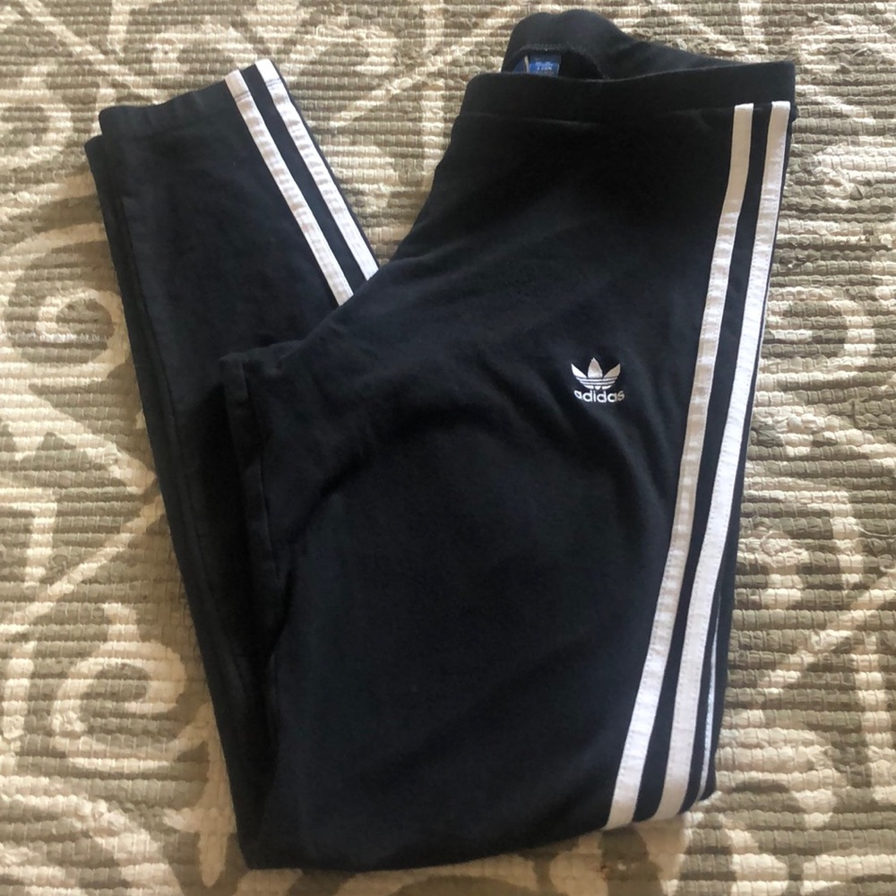 Women’s Adidas Original 3-Stripe Black Leggings